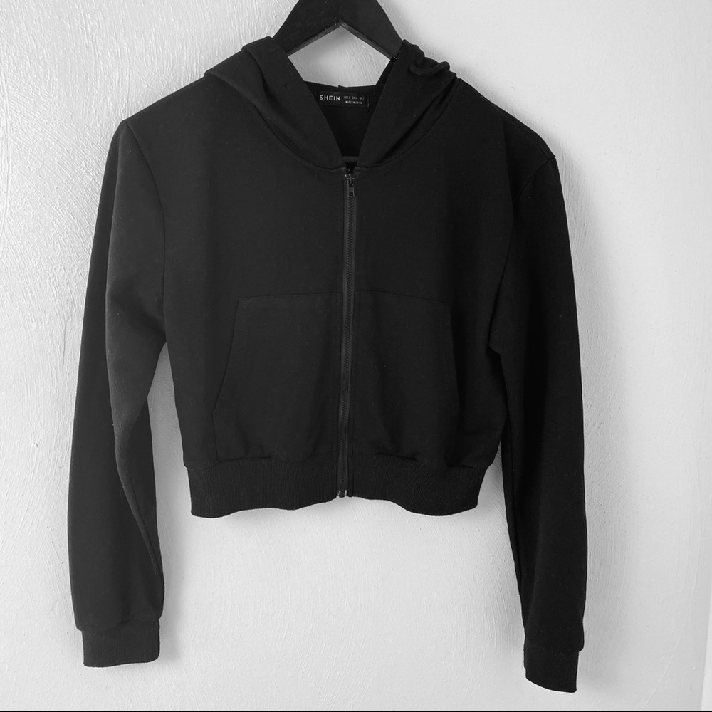 Girl.  Shein Hoodie Sweat Top.  Sz. S.  Black.